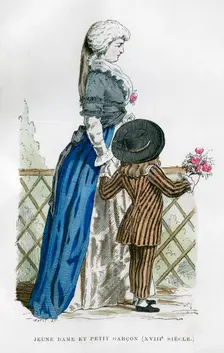 A young lady and a boy, 18th century (1882-1884)