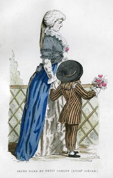 A young lady and a boy, 18th century (1882-1884)