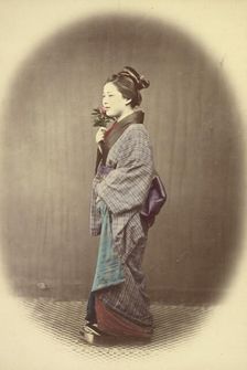 A Young Lady Coming from the Bath, 1866-1867. Creator: Felice Beato