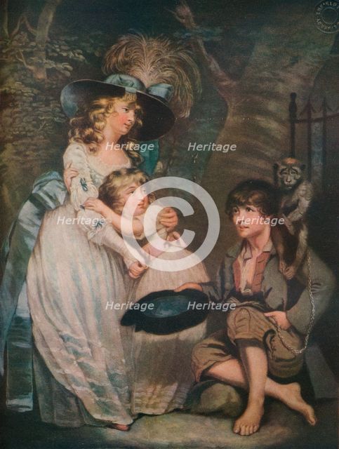 A Young Lady Encouraging the Low Comedian, c1786-1826, (1919). Artist: William Ward