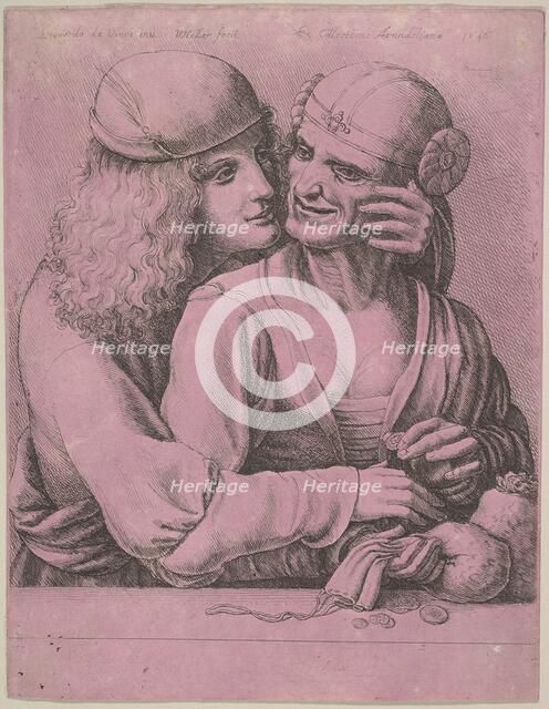 A young man caressing an old woman, 1646. Creator: Wenceslaus Hollar.