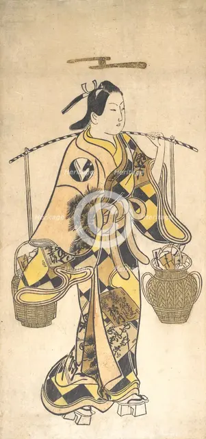 A Young Man as a Seller of Love Prophecies, ca. 1730s., ca. 1730s. Creator: Attributed to Okumura Toshinobu.