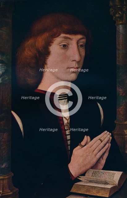 'A Young Man at Prayer', c1475. Artists: Cecil Reginald Grundy, Hans Memling.