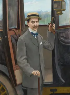 A Young Man by a Carriage, 1909