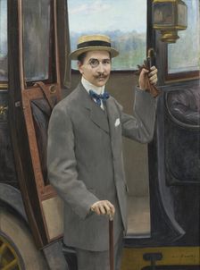 A Young Man by a Carriage, 1909