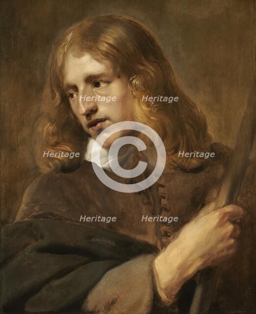 A Young Man Holding a Staff, 1640. Creator: Pieter Soutman.