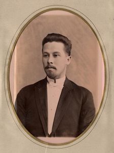 A young man in a civilian suit, late 19th cent - early 20th cent. Creator: PA Milevskii