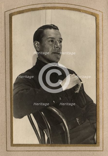 A young man in a military jacket, probably the son of A.F. Domishkevich, late 19th-early 20th cent. Creator: Unknown.