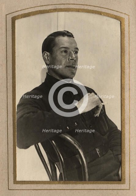 A young man in a military jacket, probably the son of A.F. Domishkevich, late 19th-early 20th cent. Creator: Unknown.