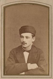 A young man (Innokenty Verkhovinsky) in demi-season clothes., late 19th-early 20th cent. Creator: PA Milevskii