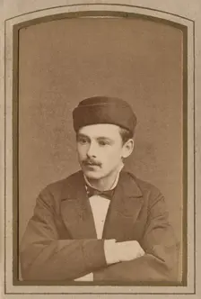 A young man (Innokenty Verkhovinsky) in demi-season clothes., late 19th-early 20th cent. Creator: PA Milevskii