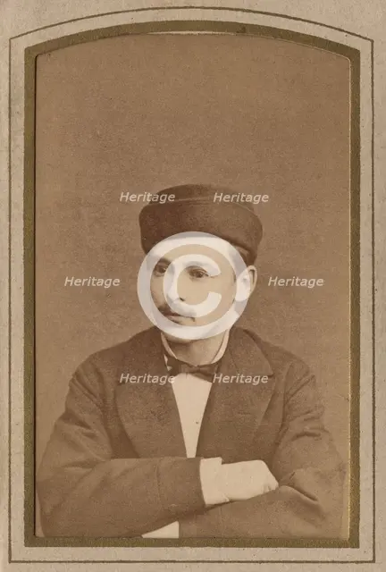 A young man (Innokenty Verkhovinsky) in demi-season clothes., late 19th-early 20th cent. Creator: PA Milevskii.