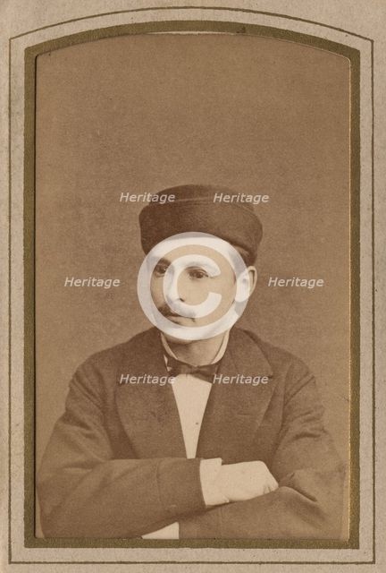 A young man (Innokenty Verkhovinsky) in demi-season clothes., late 19th-early 20th cent. Creator: PA Milevskii.