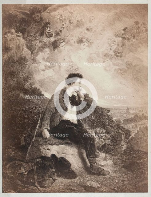 A young man, on his way to London, dreams of a successful future, [1880?]. Creator: Unknown.