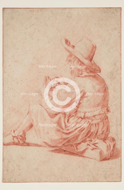 A Young Man Playing Cards, 17th century. Creator: Gerard Terborch II.