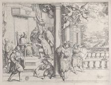 A Young Man Presenting his Thesis to Cardinal Aldobrandini, 1620., 1620. Creator: Oliviero Gatti