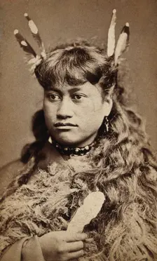 A young Maori woman, c1880s. Creator: James Bragge