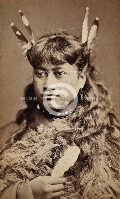 A young Maori woman, c1880s. Creator: James Bragge.