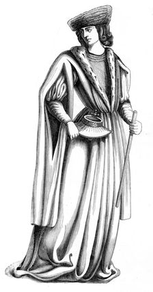 A young noble of the court of King Charles VIII of France, c15th century (1849)