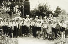 A Young Pioneers unit in Yalta, Crimea, USSR, 1950s