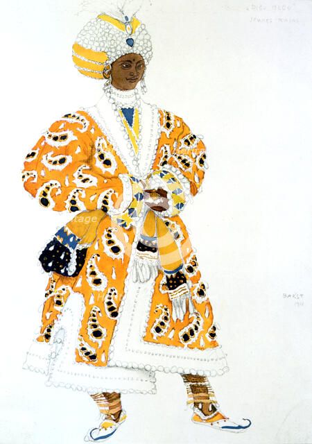 'A Young Rajah', ballet costume design, 1911. Artist: Leon Bakst