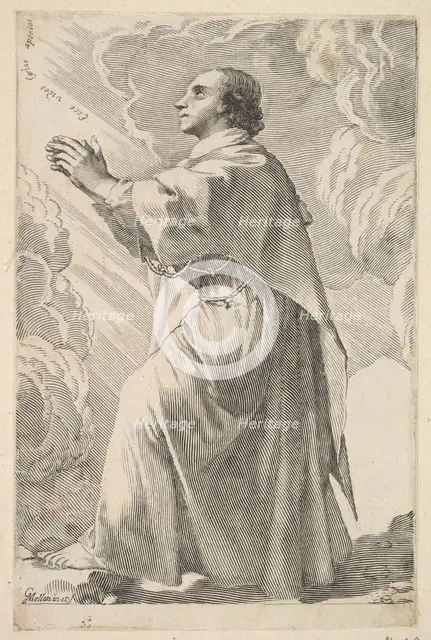 A Young Saint in Prayer. Creator: Claude Mellan.