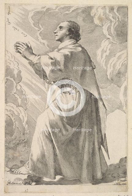 A Young Saint in Prayer. Creator: Claude Mellan.