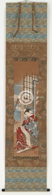 A yujo reading, 1615-1868. Creator: Unknown.