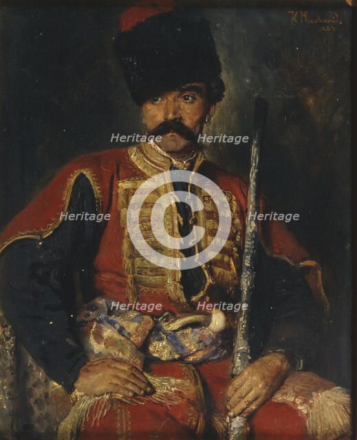 A Zaporozhian Cossack, 1884. Artist: Makovsky, Konstantin Yegorovich (1839-1915)
