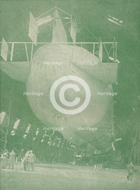 A Zeppelin 'at home', c1917 (1919). Artist: Unknown.