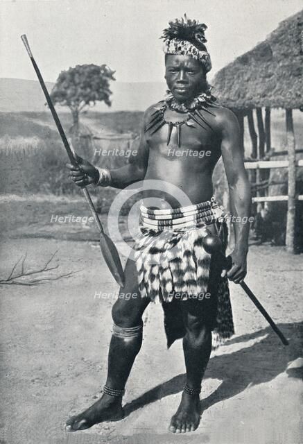 A Zulu chief, 1902. Artist: Unknown.
