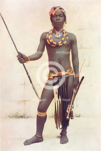A Zulu warrior, 1912. Artist: Unknown.