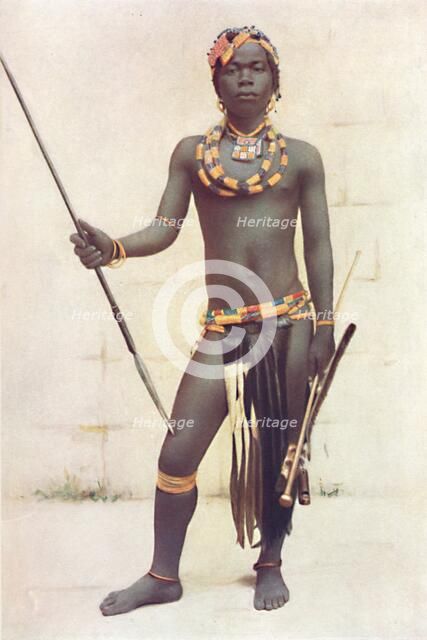 A Zulu warrior, 1912. Artist: Unknown.