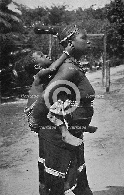 A Zulu woman and child, 1902. Artist: Unknown.