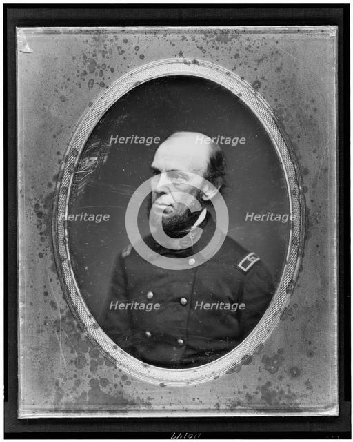 A. A. Harwood, head-and-shoulders portrait, three-quarters to the left..., between 1848 and 1860. Creator: Mathew Brady.