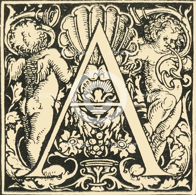 'A - An Alphabet by Hans Weiditz', c1520-1521, (1908). Creator: Hans Weiditz.