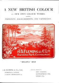 A. B. Fleming & Co. Ltd. Advert - Regina Red 1919. Artist: AB Fleming & Co