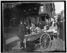 A banana cart, New York, c1900. Creator: Byron Company