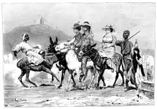 A Band of Tourists, Egypt 1881. Artist: R Brandamour