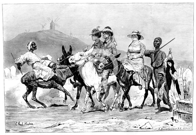 'A Band of Tourists, Egypt', 1881. Artist: R Brandamour