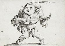 A Bandy-Legged Man Playing the Guitar, 1616. Creator: Jacques Callot