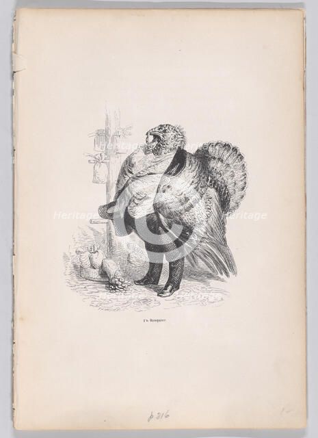 A Banker from Scenes from the Private and Public Life of Animals, ca. 1837-47. Creator: Charles Tamisier.