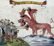 A banner of the parliamentary army, English Civil War, c1642-c1646. Creator: Unknown