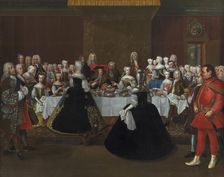 A Banquet at the Court of the German Emperor Charles VI, 1739-1743. Creator: Johann Salomon Wahl
