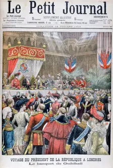 A banquet for the visiting French president, Guildhall, London, 1903
