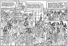 A banquet, late 15th century, (1910)