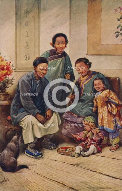 A Baby Boy's Birthday, c1910. Artist: Evelyn Elizabeth Hardy