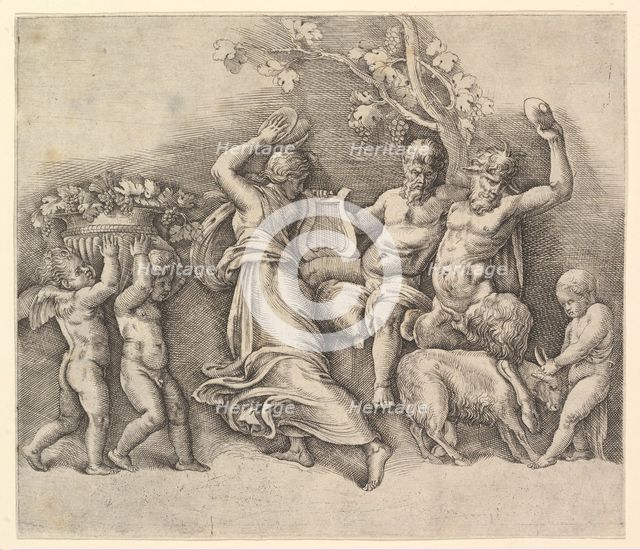 A Bacchanal, 1530-61. Creator: Battista Franco Veneziano.