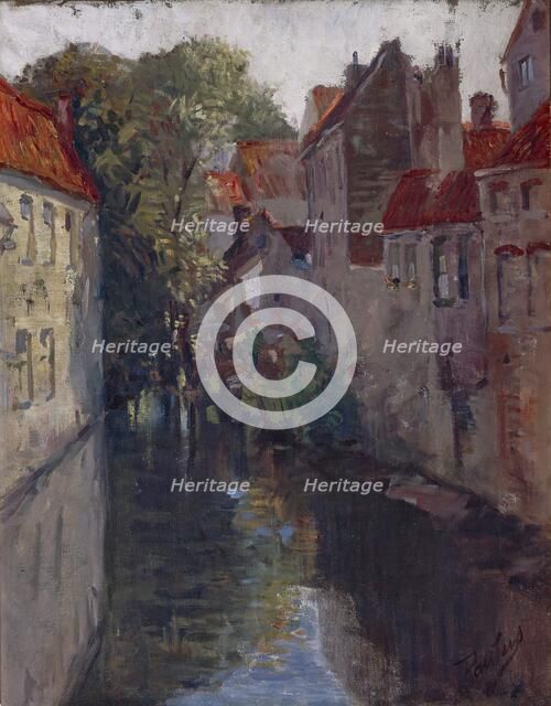 A Back Alley in Bruges, about 1902. Creator: Francis Petrus Paulus.