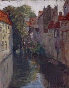 A Back Alley in Bruges, about 1902. Creator: Francis Petrus Paulus